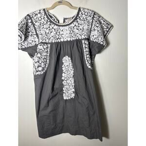 Sister Mary Gray Embroidered Cotton Knee Length Sz S